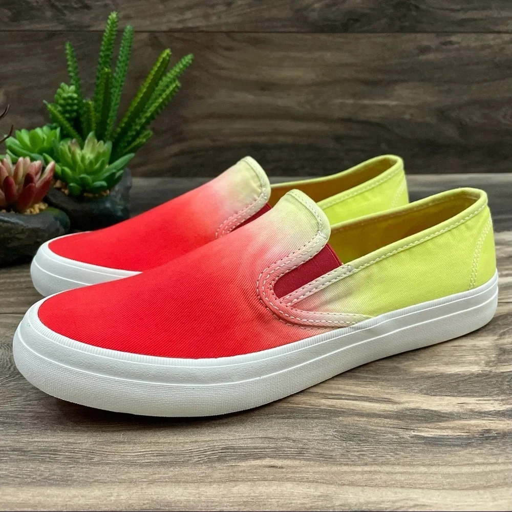 NIB Sperry Seaside Dip Dye Slip On Canvas Sneaker